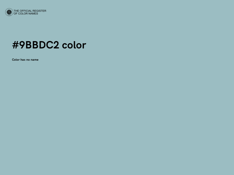 #9BBDC2 color image