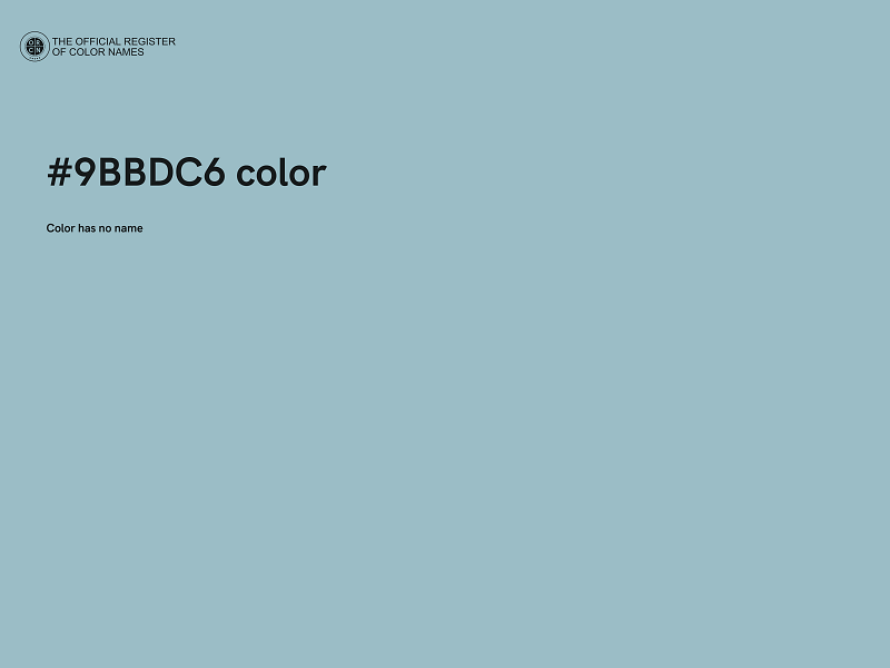 #9BBDC6 color image