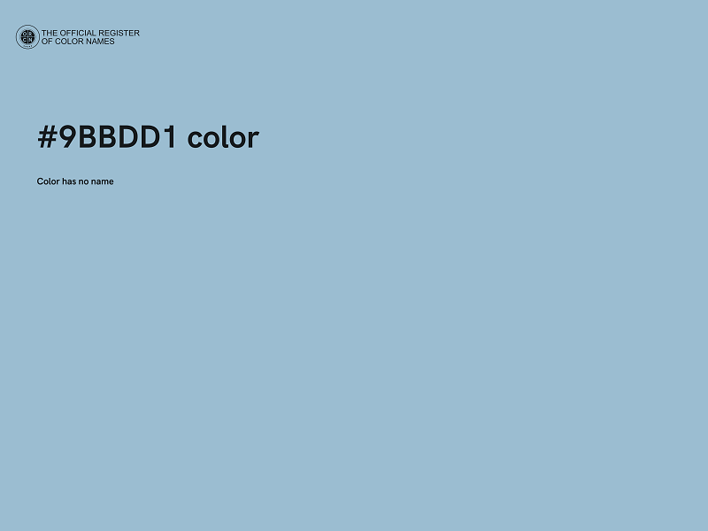 #9BBDD1 color image