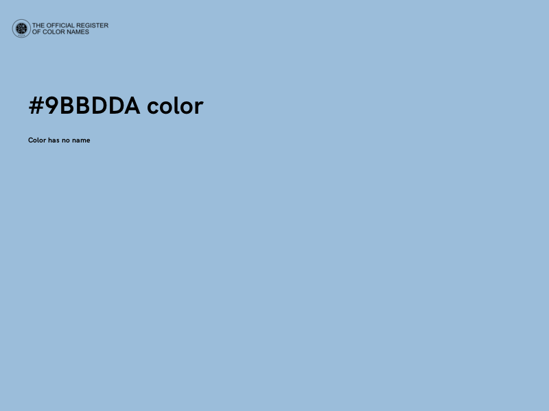 #9BBDDA color image