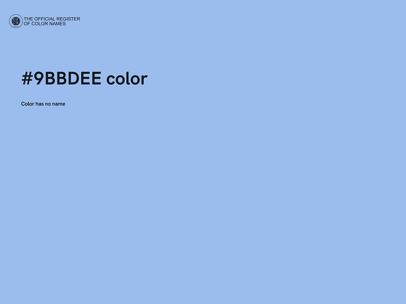 #9BBDEE color image