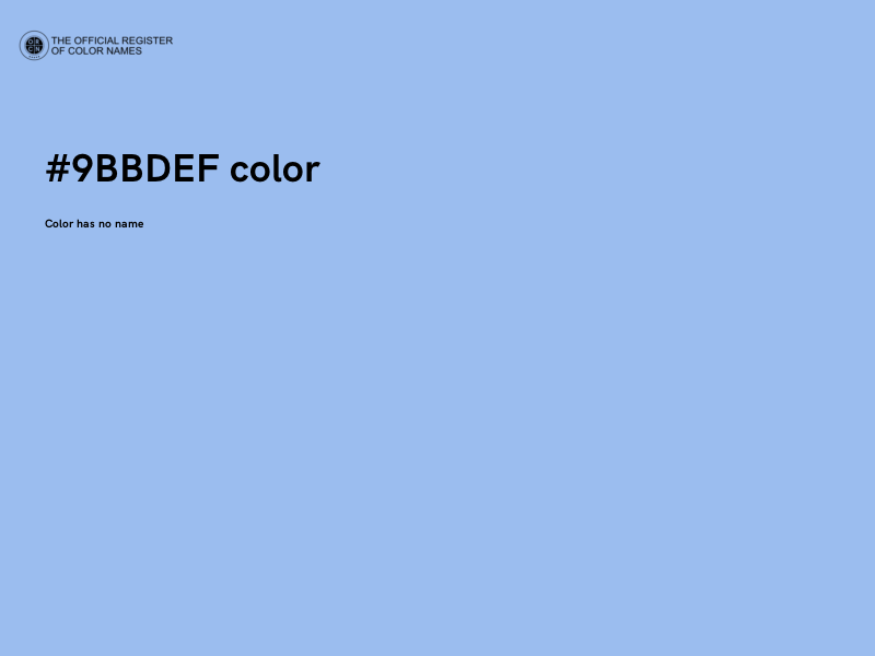 #9BBDEF color image