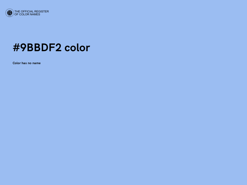 #9BBDF2 color image
