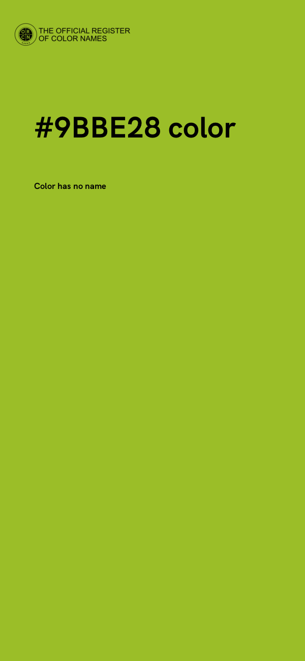 #9BBE28 color image