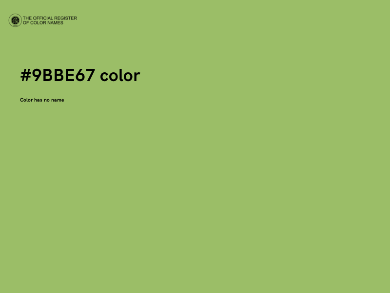 #9BBE67 color image