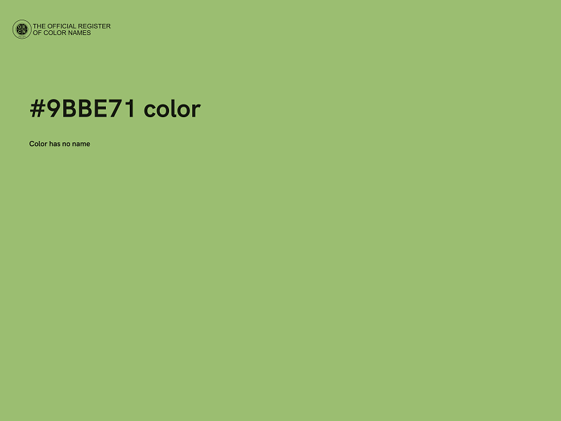 #9BBE71 color image