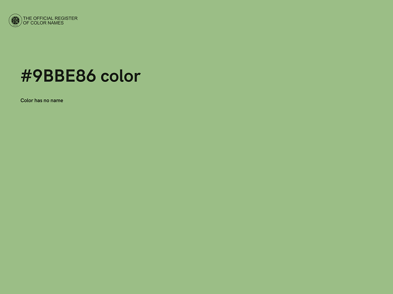 #9BBE86 color image