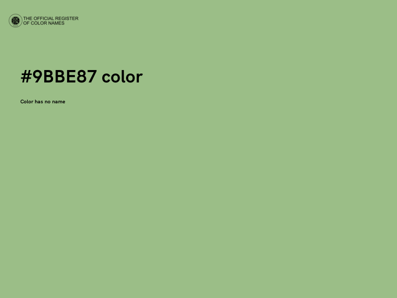 #9BBE87 color image
