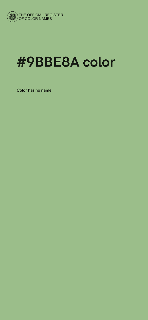 #9BBE8A color image
