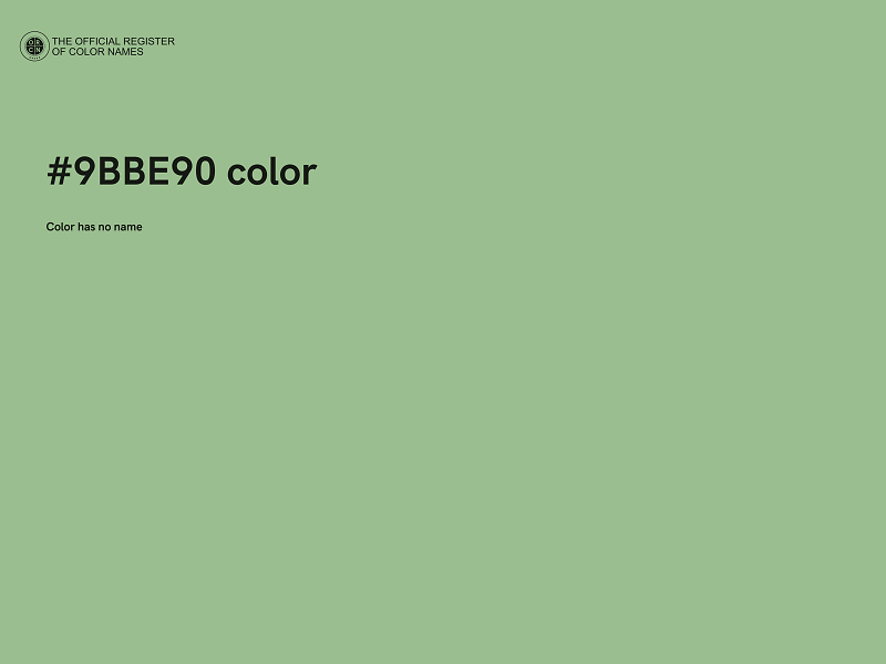 #9BBE90 color image