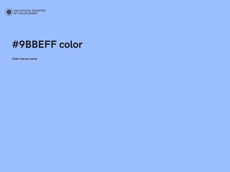 #9BBEFF color image