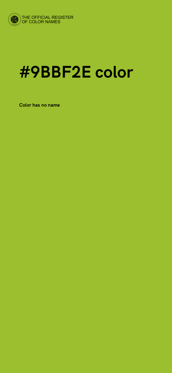 #9BBF2E color image