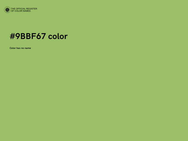 #9BBF67 color image