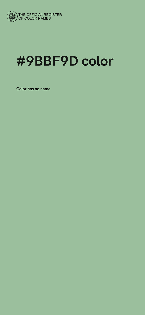 #9BBF9D color image