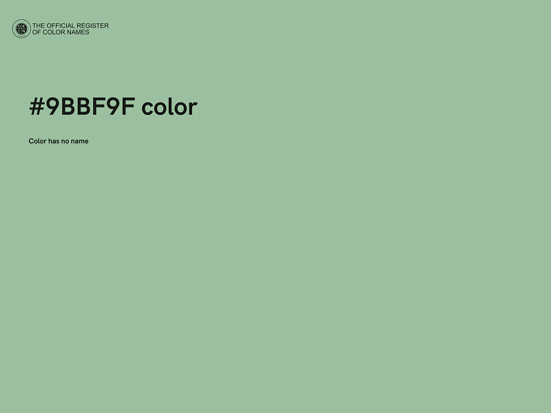 #9BBF9F color image