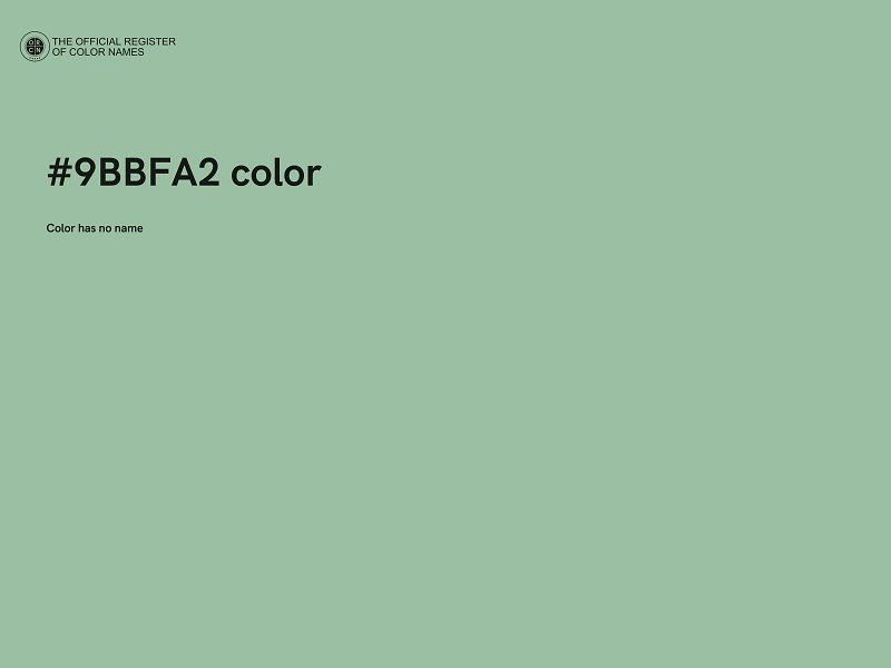 #9BBFA2 color image