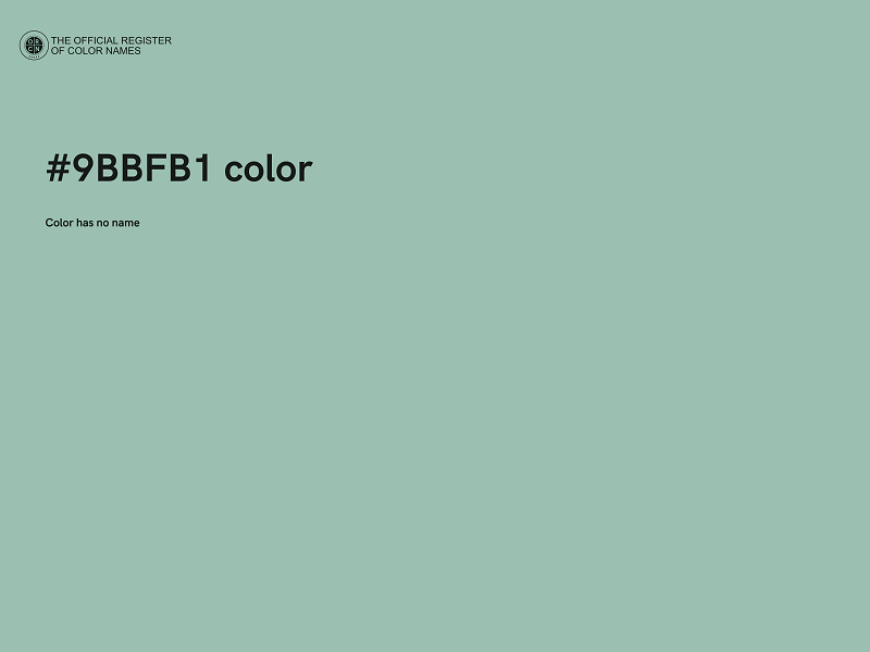 #9BBFB1 color image