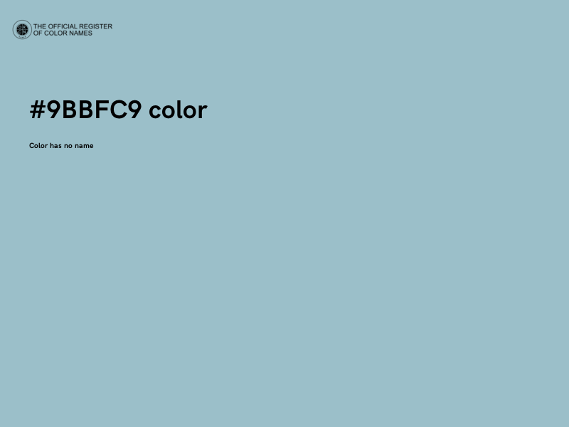#9BBFC9 color image