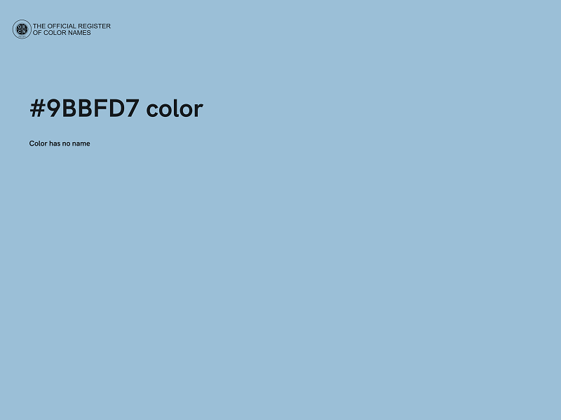 #9BBFD7 color image