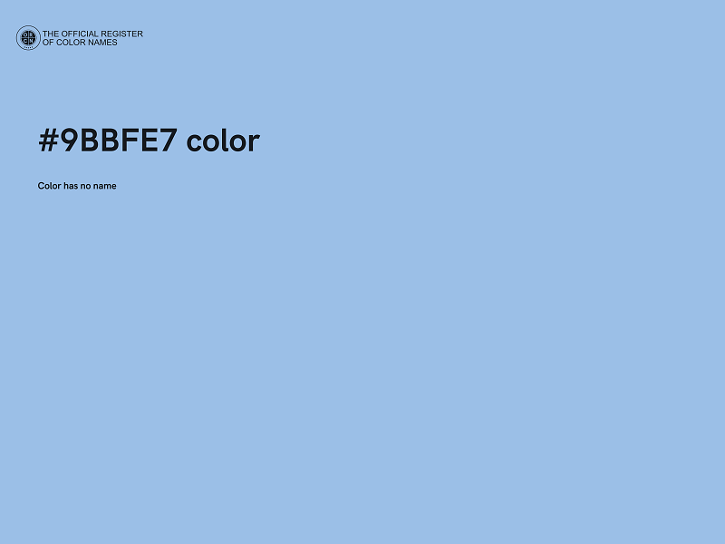 #9BBFE7 color image