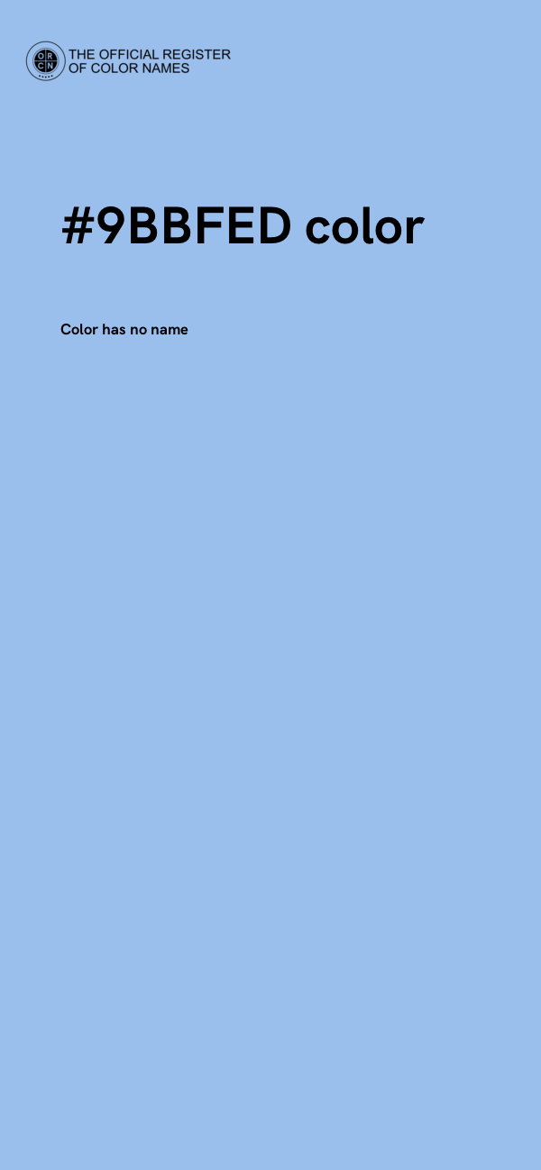 #9BBFED color image