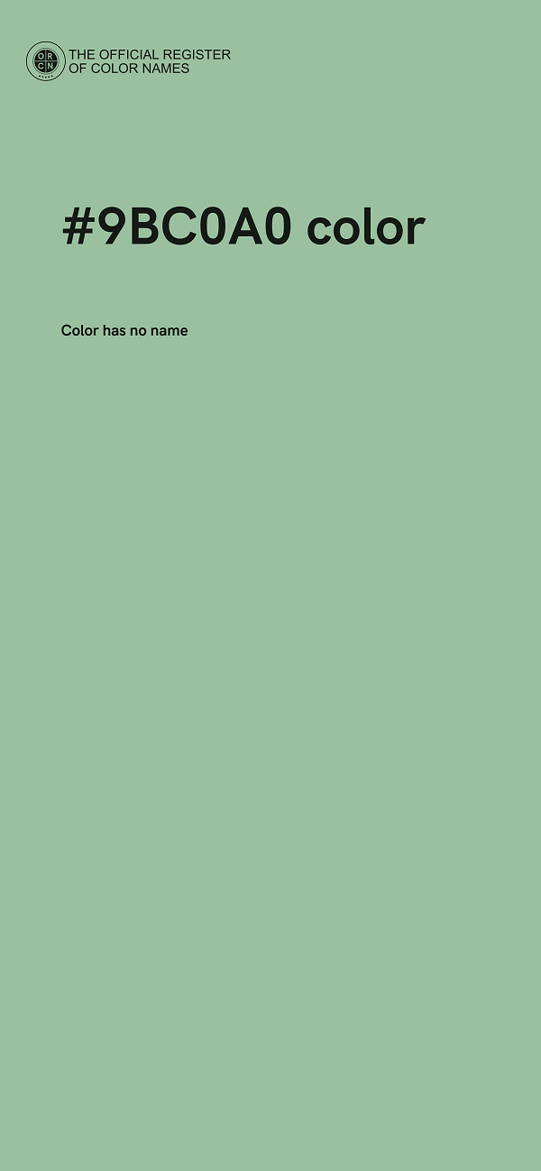 #9BC0A0 color image
