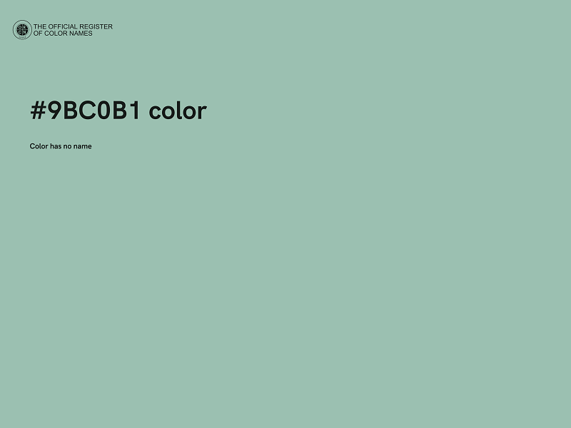 #9BC0B1 color image
