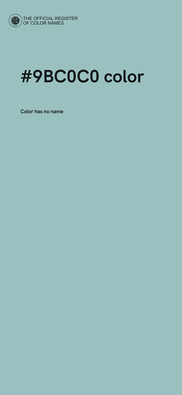 #9BC0C0 color image