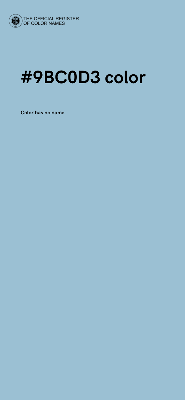 #9BC0D3 color image