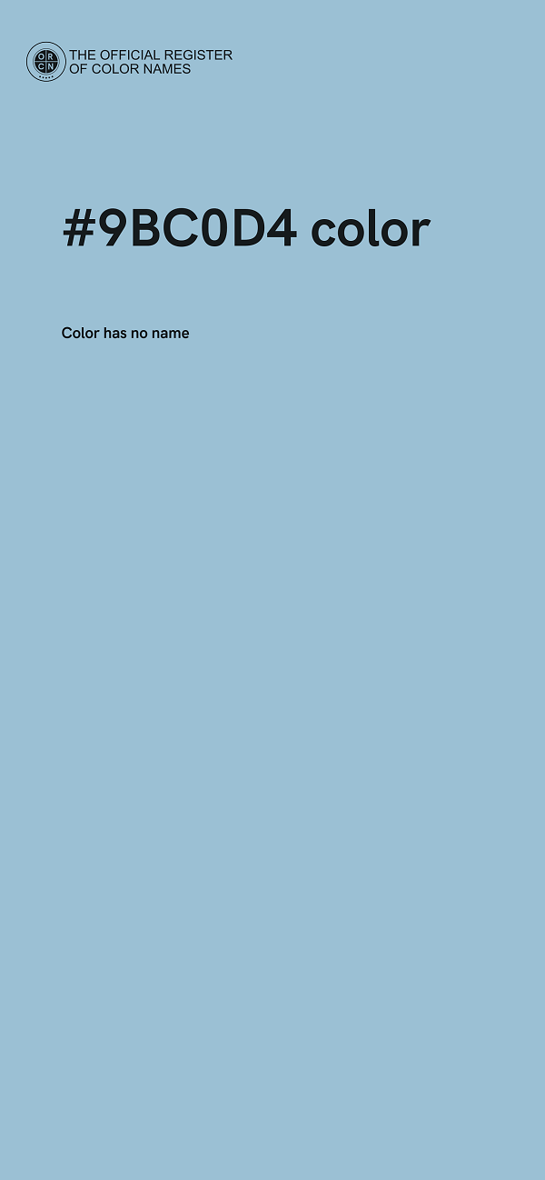 #9BC0D4 color image