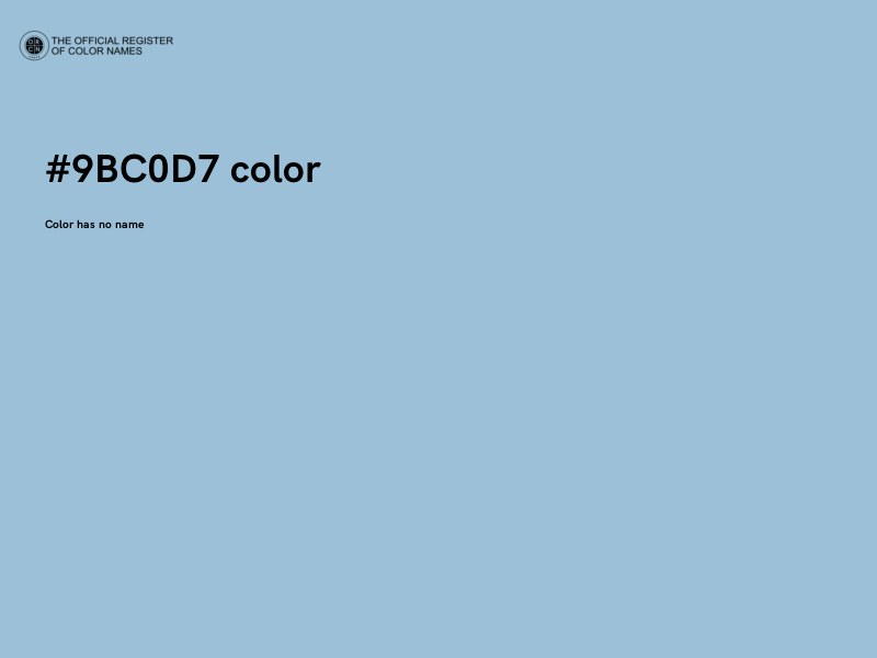 #9BC0D7 color image