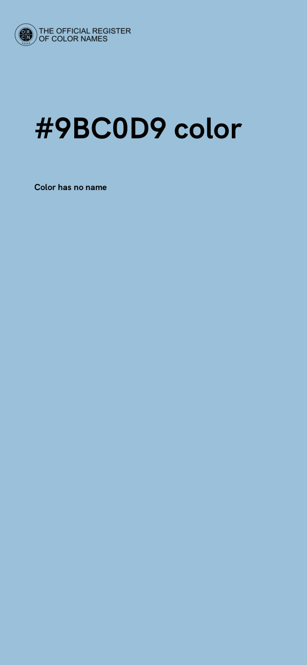 #9BC0D9 color image