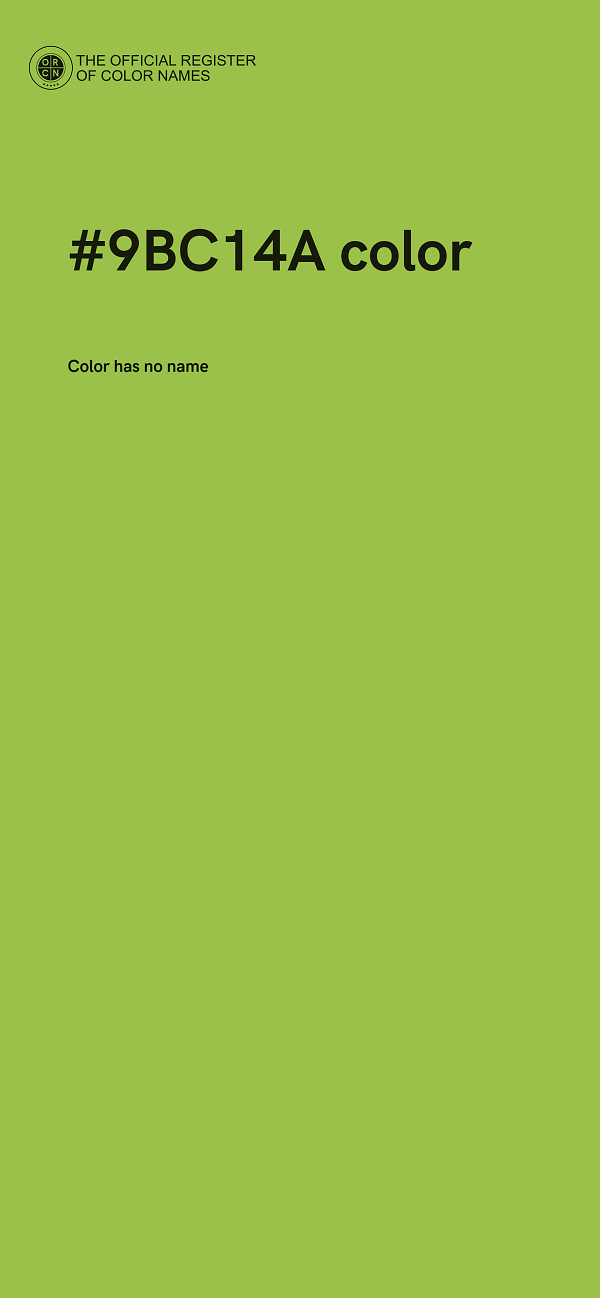 #9BC14A color image