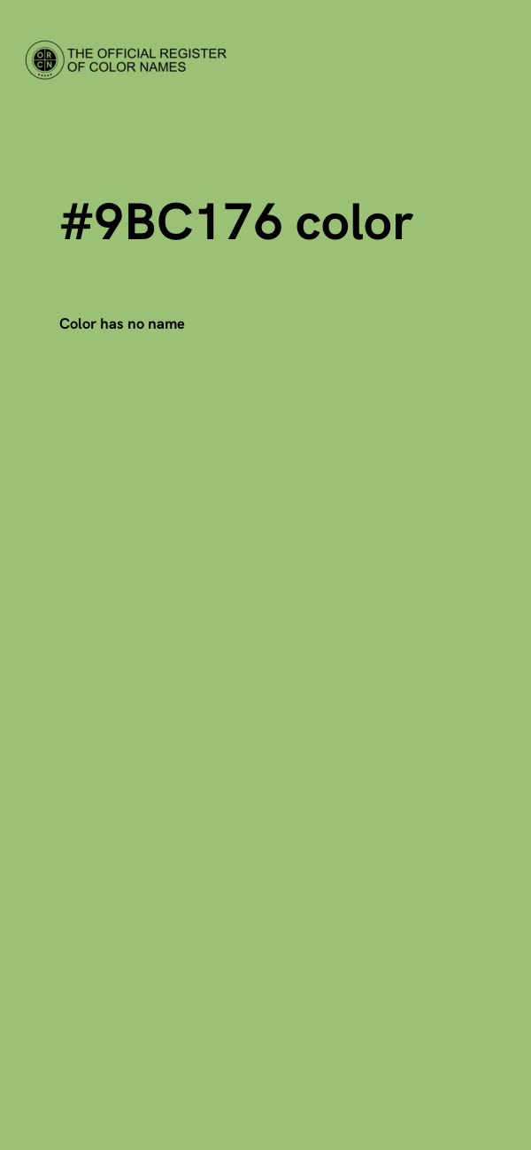 #9BC176 color image