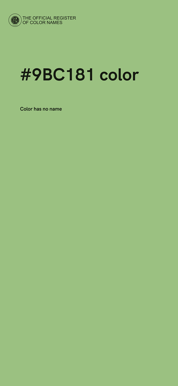 #9BC181 color image