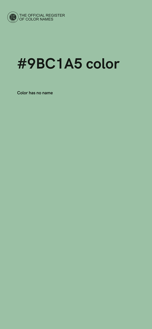 #9BC1A5 color image