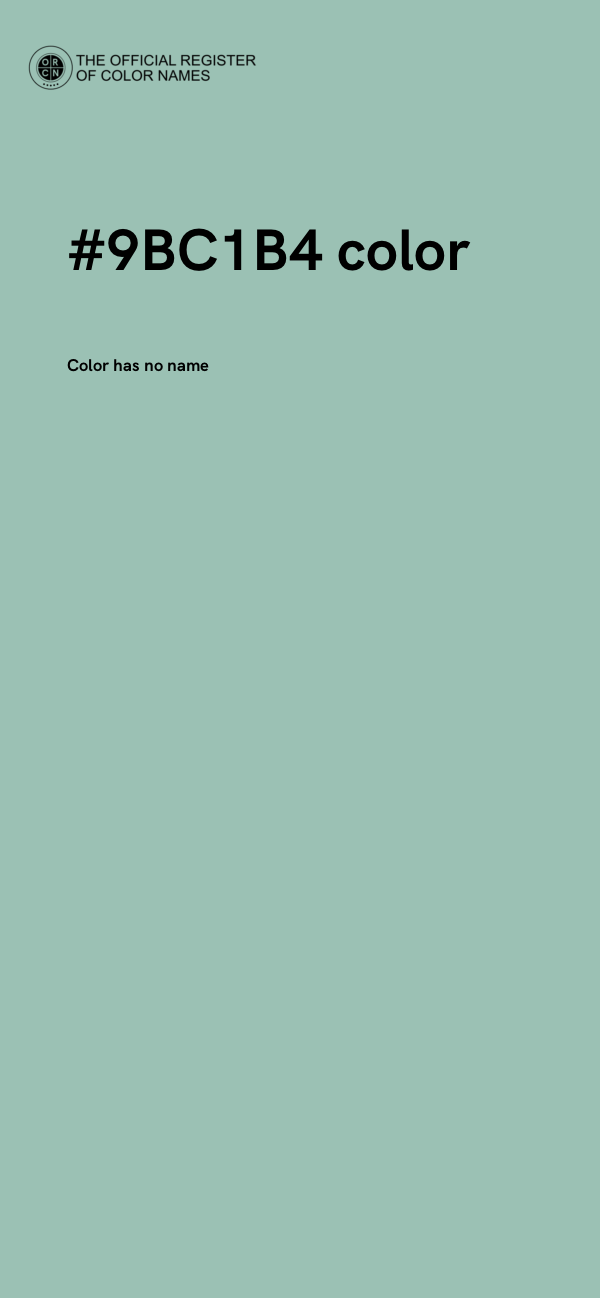 #9BC1B4 color image