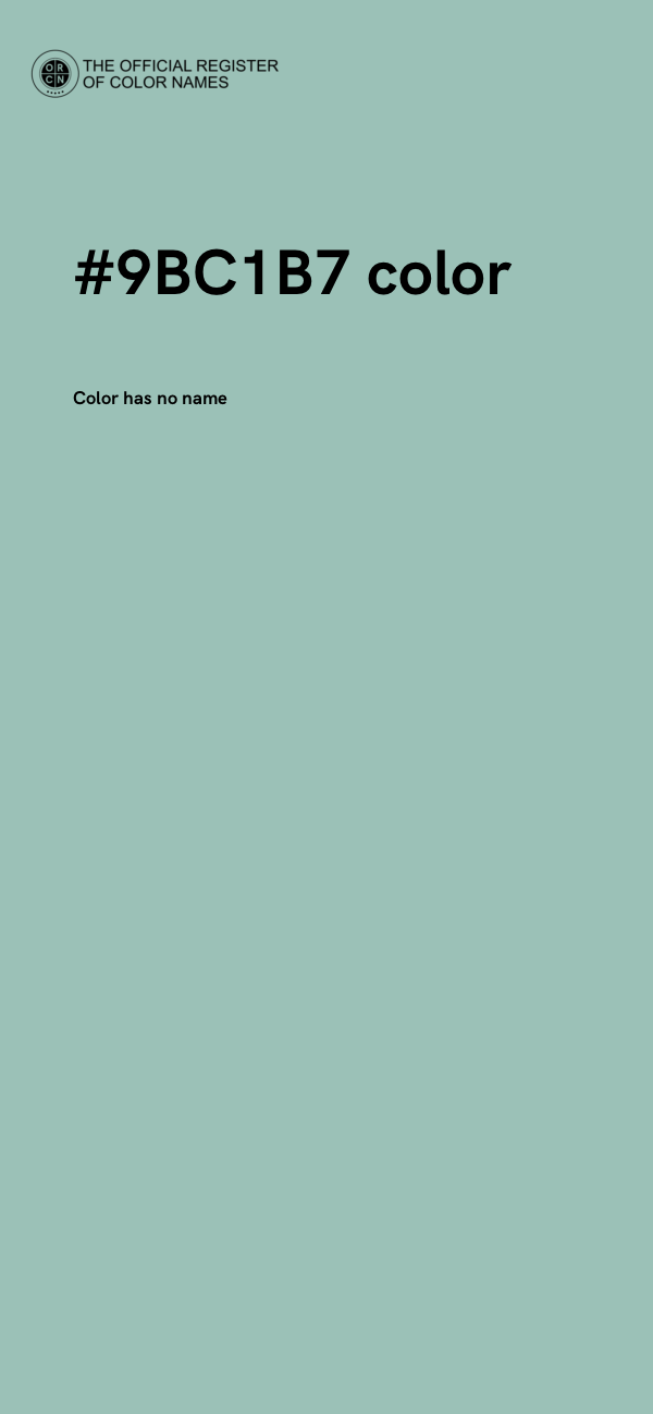 #9BC1B7 color image