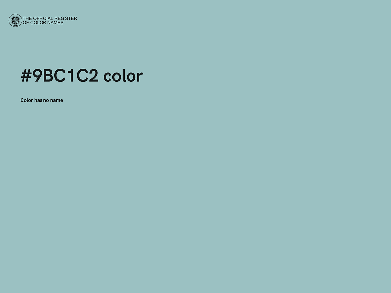 #9BC1C2 color image