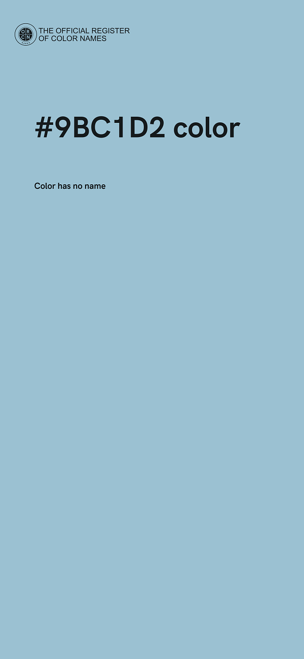 #9BC1D2 color image