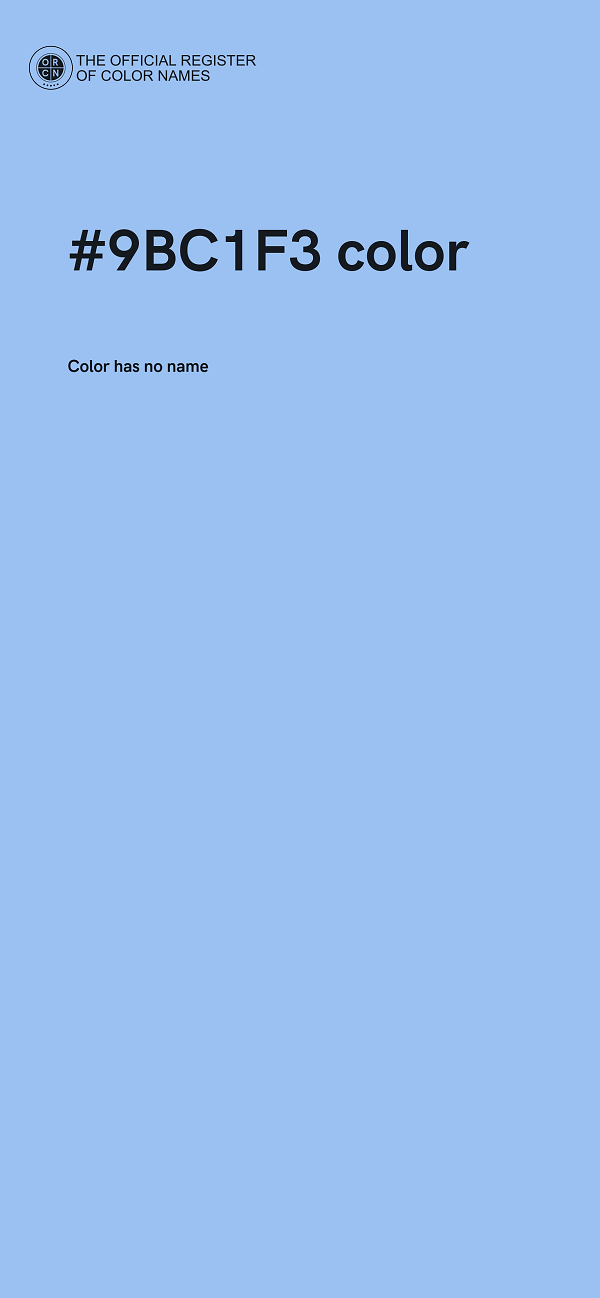 #9BC1F3 color image
