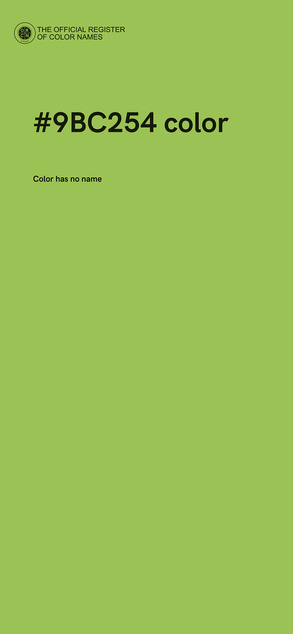 #9BC254 color image