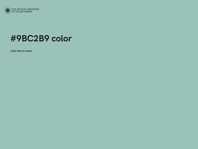 #9BC2B9 color image