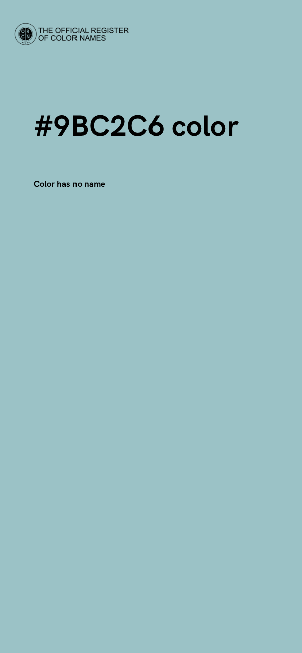 #9BC2C6 color image