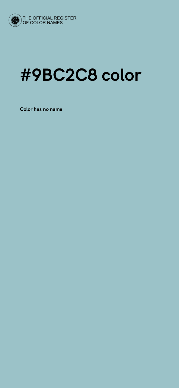 #9BC2C8 color image