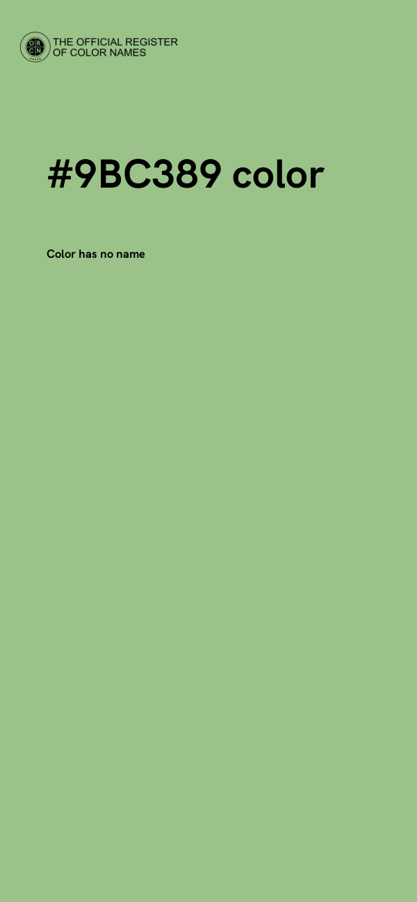 #9BC389 color image