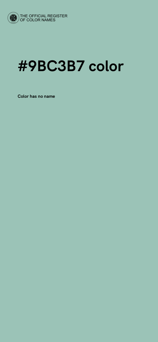 #9BC3B7 color image