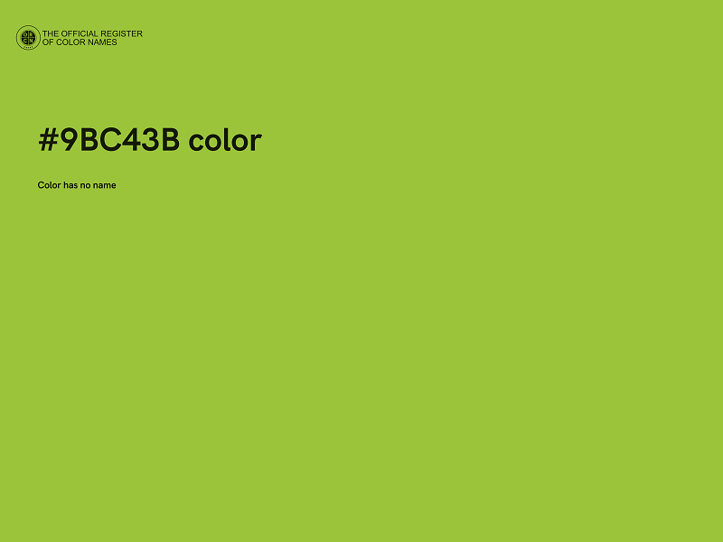 #9BC43B color image