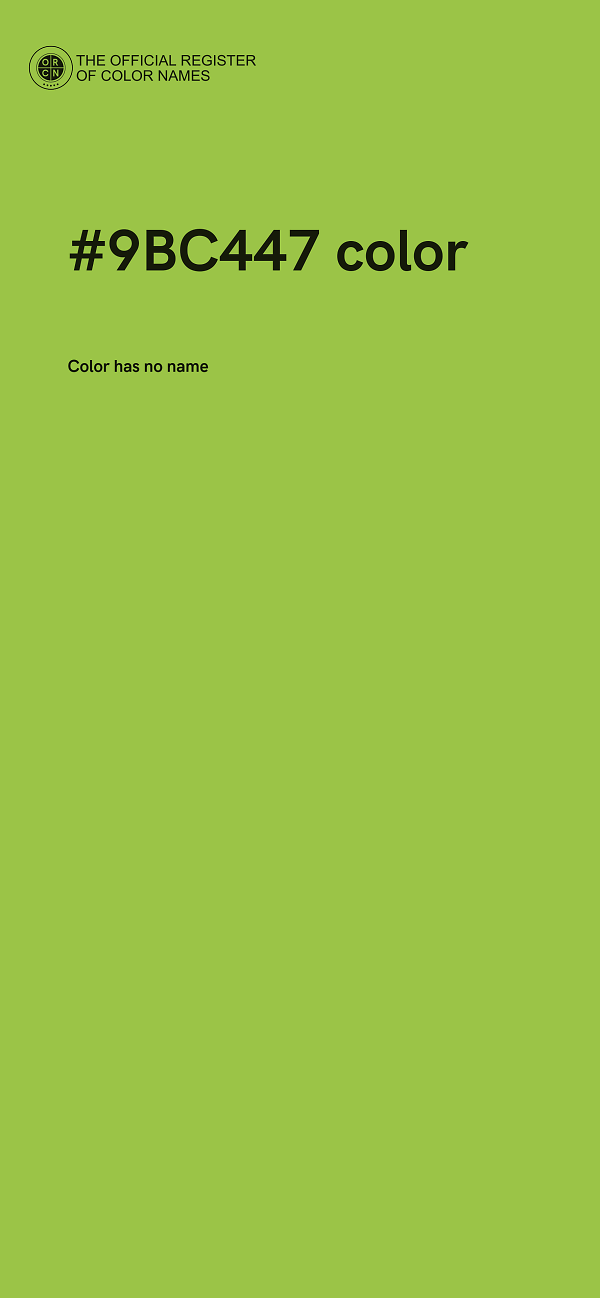 #9BC447 color image