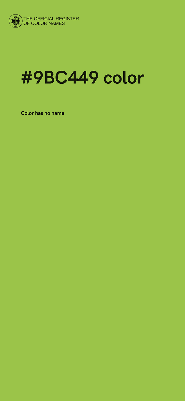 #9BC449 color image